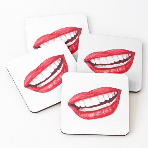 Item preview, red lips smile mouth designed and sold by Nata-pattern.