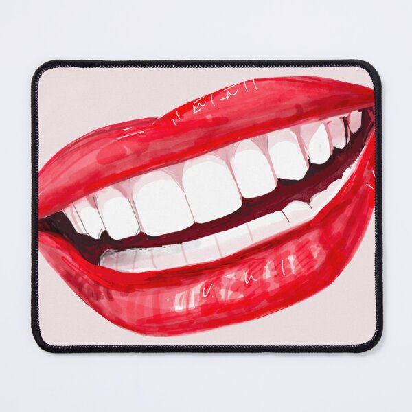 Item preview, red lips smile mouth designed and sold by Nata-pattern.