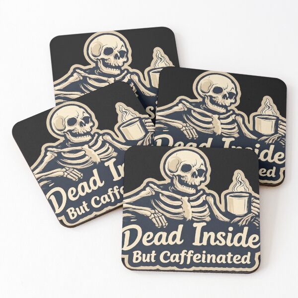 Item preview, Dead Inside But Caffeinated designed and sold by Lunatik Cat.