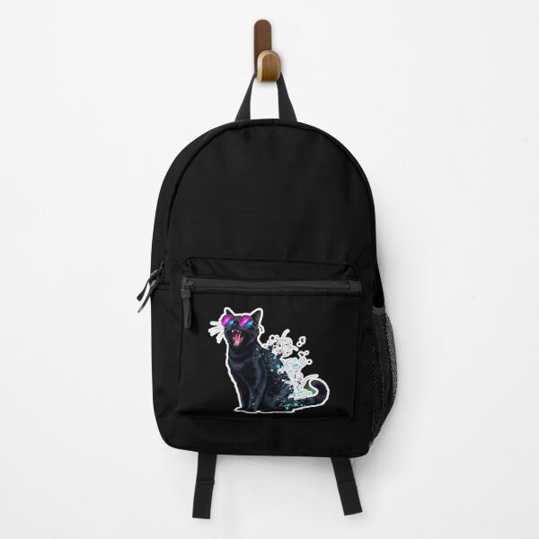 Item preview, Psychedelic Black Cat Full Body Watercolor Sticker Art designed and sold by Cosmic Catnip Art.