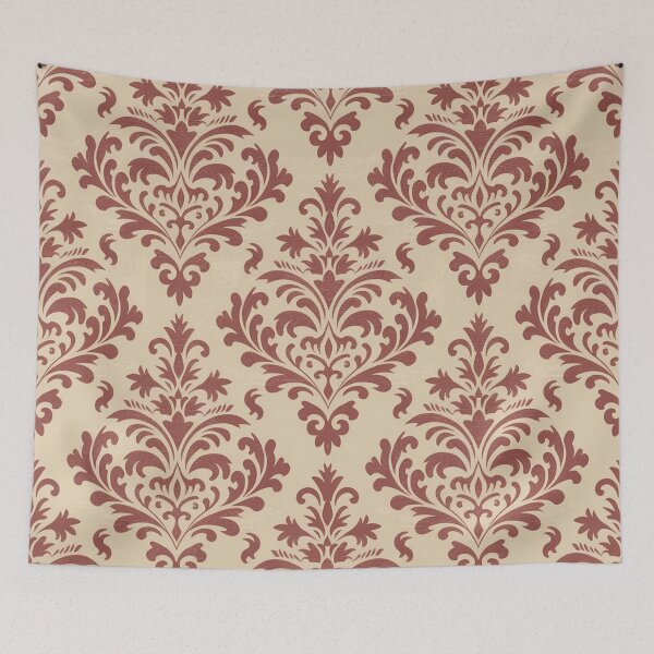 Item preview, Classic Victorian Damask Ornate Seamless Pattern Burgundy Beige designed and sold by Midnight Veil Designs.