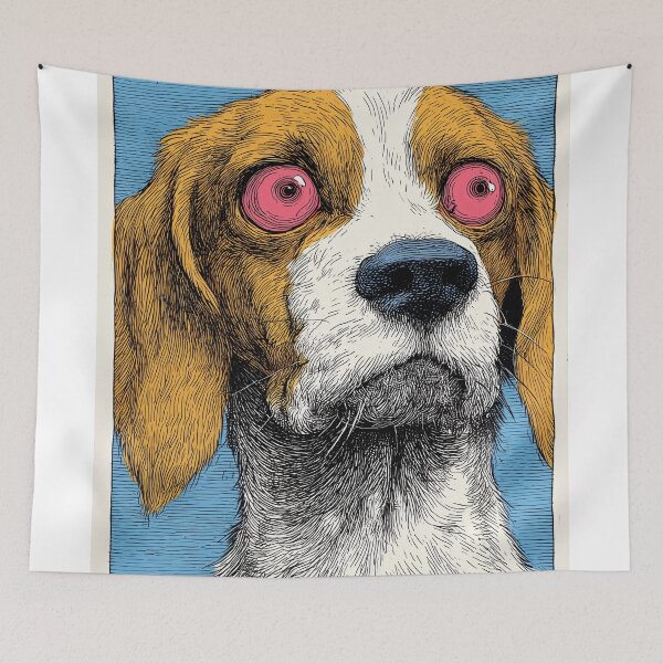 Item preview, Surprised Beagle with Pink Eyes designed and sold by lautir.