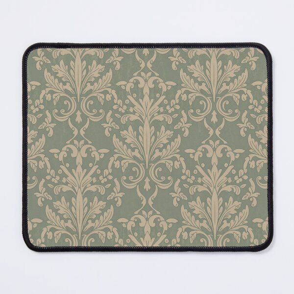Item preview, Vintage Baroque Damask Seamless Pattern Sage Green Beige Classic Elegance designed and sold by Midnight Veil Designs.
