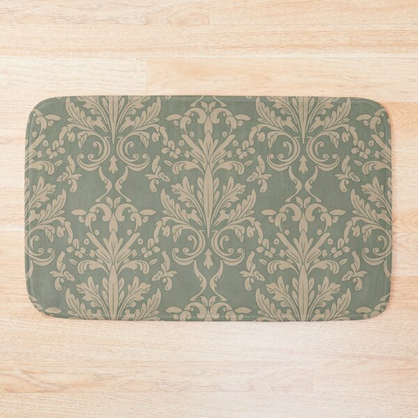 Item preview, Vintage Baroque Damask Seamless Pattern Sage Green Beige Classic Elegance designed and sold by Midnight Veil Designs.