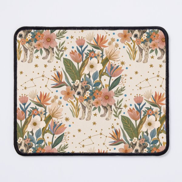 Item preview, Boho Floral Dogs and Stars designed and sold by mmartabc.
