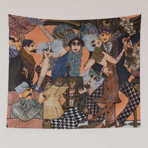 Item preview, Art Deco Illustration Vintage Jazz Age Party Scene for Retro Fashion Lovers designed and sold by RickE.