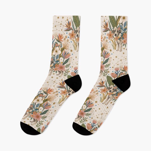 Item preview, Boho Floral Dogs and Stars designed and sold by mmartabc.