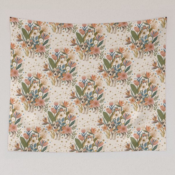 Item preview, Boho Floral Dogs and Stars designed and sold by mmartabc.