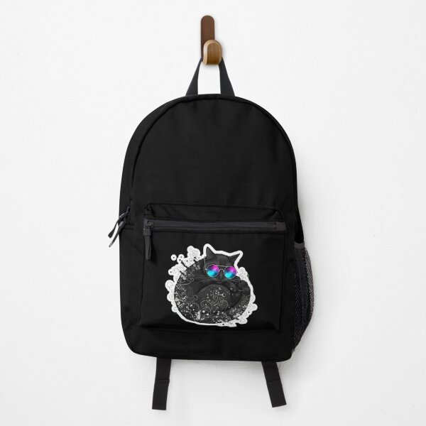 Item preview, Psychedelic Black Cat Full Body Watercolor Sticker Art designed and sold by Cosmic Catnip Art.