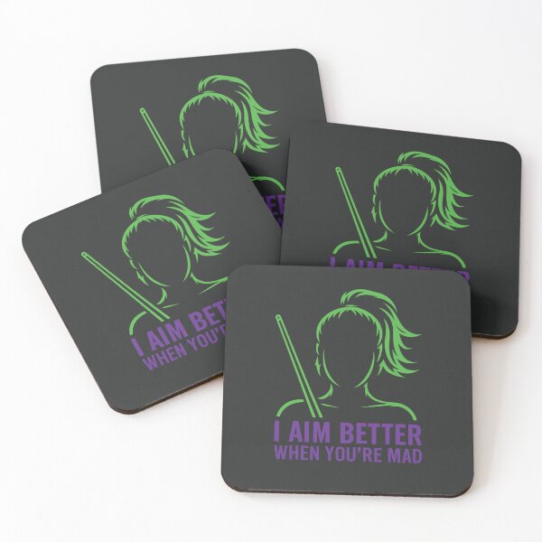 Item preview, woman pool player, when you're mad designed and sold by Crazyhuskychick.