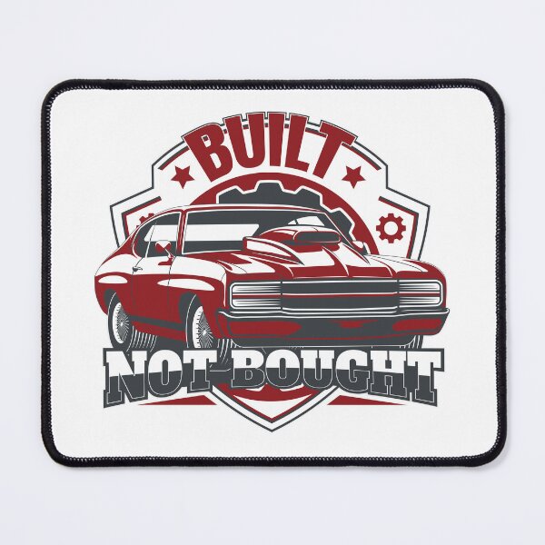 Item preview, Built Not Bought – Classic Muscle Car Badge Design designed and sold by Torque Creed.