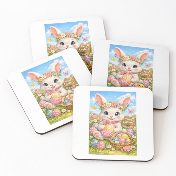 Item preview, Enchanted Easter Bunny in a flowery garden designed and sold by Lyvion design.
