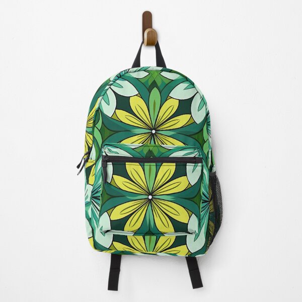 Item preview, Mid Century Modern Floral Pattern – Green Botanical Geometric Design designed and sold by CraftedHome.