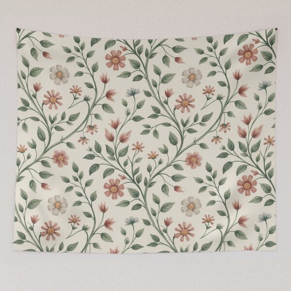 Item preview, Vintage Wildflower Meadow Vines Seamless Pattern Soft Botanical designed and sold by Midnight Veil Designs.