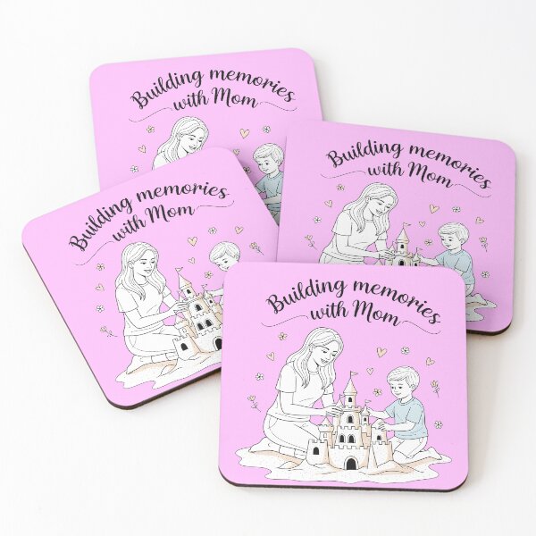 Item preview, Building Memories with Mom – Mother and Child Sandcastle Beach Scene designed and sold by Sea Gem.