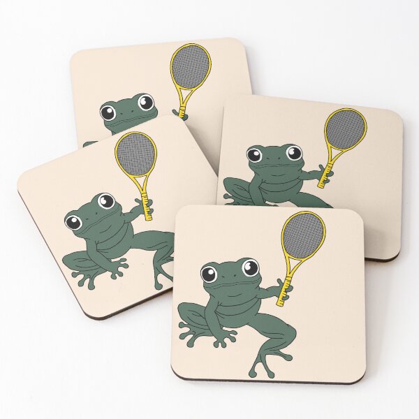 Item preview, Frog playing tennis designed and sold by Pamelarts.