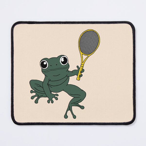 Item preview, Frog playing tennis designed and sold by Pamelarts.