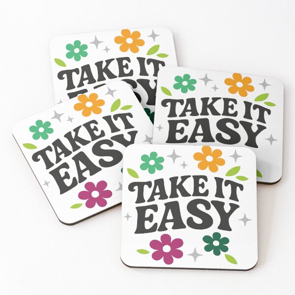 Item preview, Take It Easy Retro Flowers Aesthetic Sticker | Groovy 70s Floral Boho Positive Vibes Design designed and sold by GinColorist.