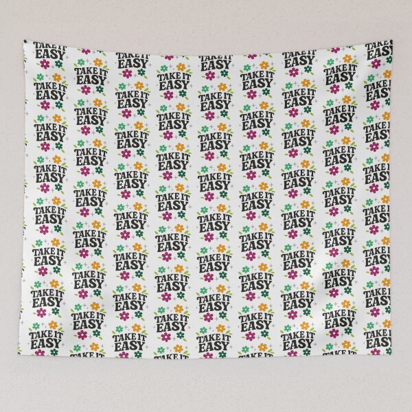 Item preview, Take It Easy Retro Flowers Aesthetic Sticker | Groovy 70s Floral Boho Positive Vibes Design designed and sold by GinColorist.