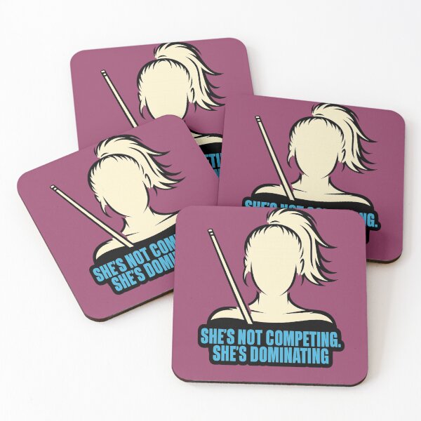 Item preview, Woman pool player, she's dominating designed and sold by Crazyhuskychick.