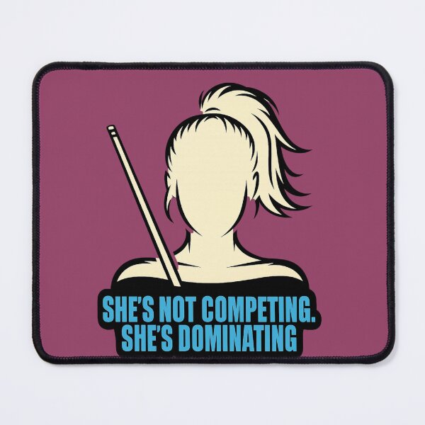 Item preview, Woman pool player, she's dominating designed and sold by Crazyhuskychick.