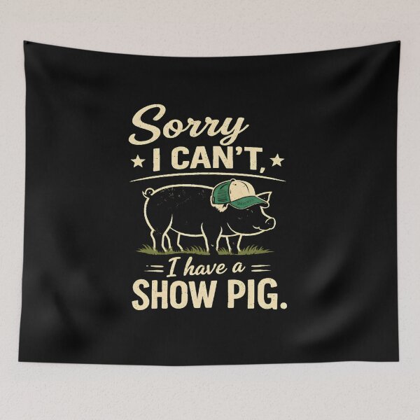 Item preview, Funny Show Pig Shirt – Sorry I Can’t I Have a Show Pig – Livestock Show Tee for 4H FFA County Fair Farm Life designed and sold by ArcticFoxStudio.