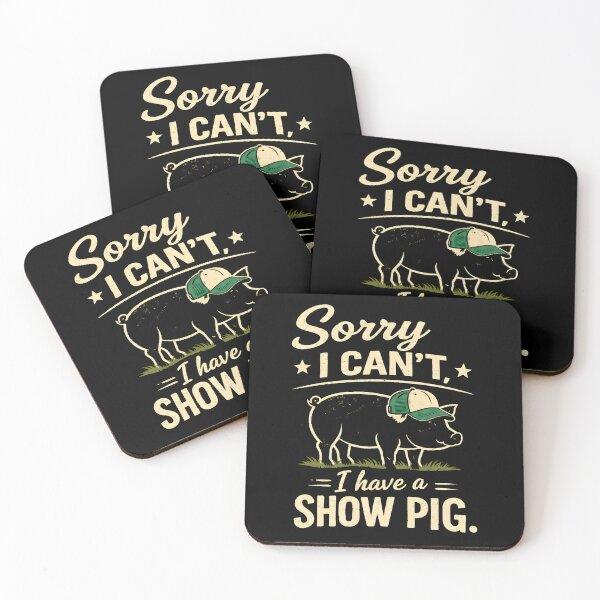 Item preview, Funny Show Pig Shirt – Sorry I Can’t I Have a Show Pig – Livestock Show Tee for 4H FFA County Fair Farm Life designed and sold by ArcticFoxStudio.