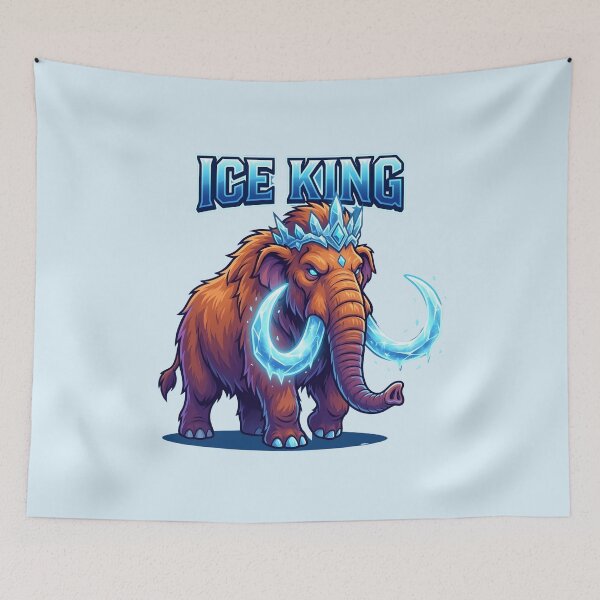 Item preview, Woolly Mammoth - Ice King Glowing Icy Tusks Fantasy designed and sold by WowDezign.