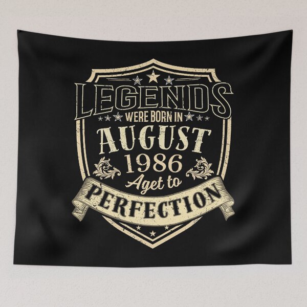 Item preview, Legends Born In August 1986 Aged To Perfection Vintage Birthday Gift designed and sold by MixedVibes Co..