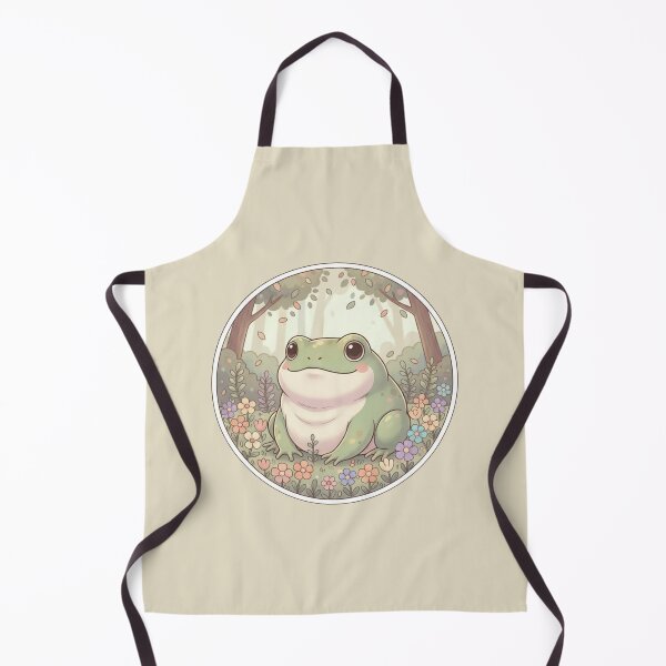 Item preview, Cute Frog in Flower Garden – Cottagecore Aesthetic Pastel Animal Illustration designed and sold by LavinyArt.