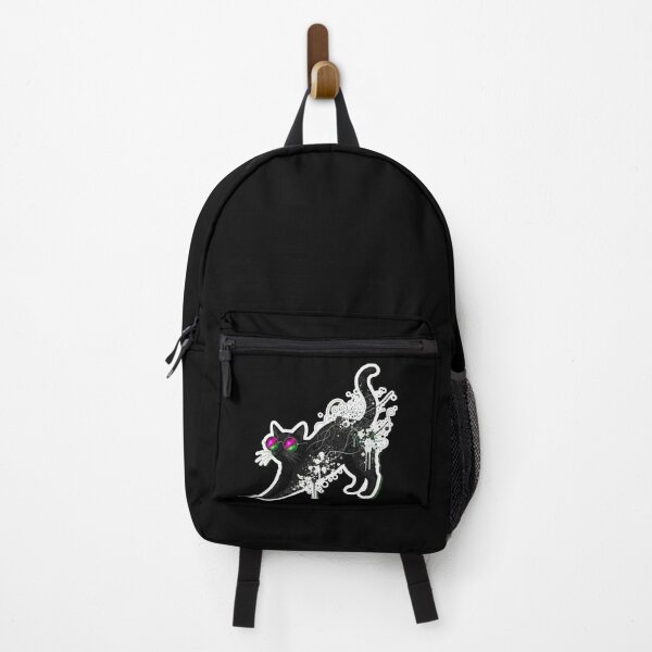 Item preview, Psychedelic Black Cat Full Body Watercolor Sticker Art designed and sold by Cosmic Catnip Art.