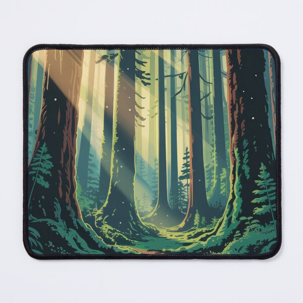 Item preview, Olympic National Park Forest Poster - Washington Evergreen Trees Sunlight Landscape Art designed and sold by pod24.
