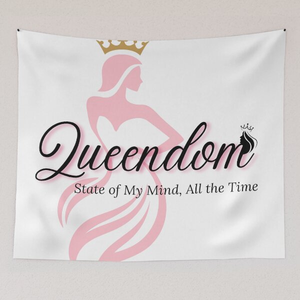 Item preview, Queendom Aesthetic Design – Crowned Woman Empowerment Quote Illustration designed and sold by PrettyPowerCo.