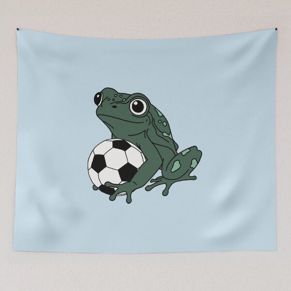 Item preview, Frog with a football designed and sold by Pamelarts.
