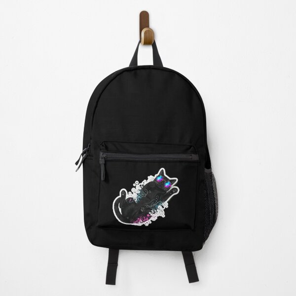 Item preview, Psychedelic Black Cat Full Body Watercolor Sticker Art designed and sold by Cosmic Catnip Art.
