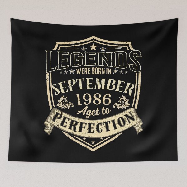Item preview, Legends Born In September 1986 Aged To Perfection Vintage Birthday Gift designed and sold by MixedVibes Co..