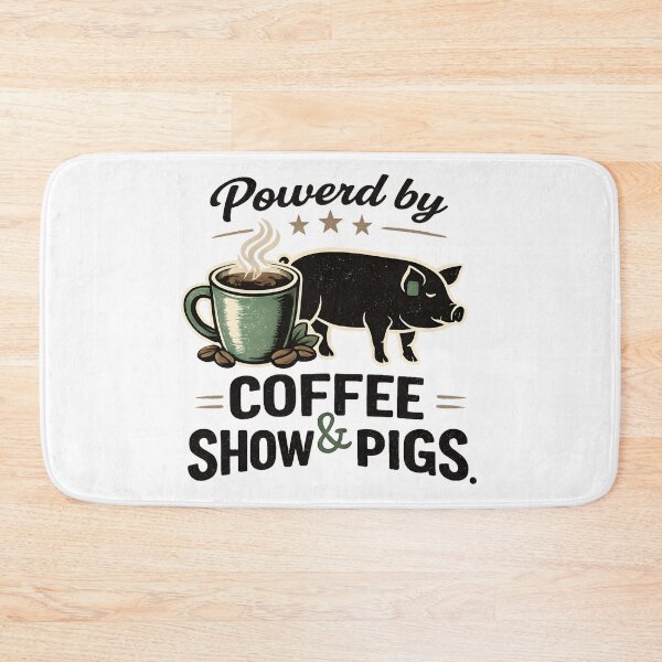 Item preview, Powered by Coffee and Show Pigs – County Fair Livestock Show Pig Lover Gift for 4H FFA Farm Kids designed and sold by ArcticFoxStudio.