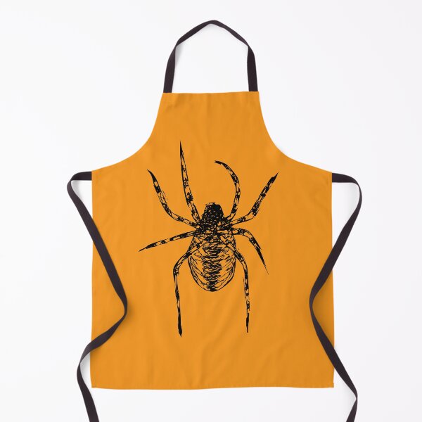 Item preview, Spider, Minimalist Handdrawn Ink Line Drawing Illustration Mustard Yellow designed and sold by SWSandraWechner.