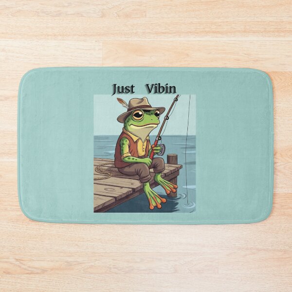 Item preview, Frog Fisherman on the Pier - Cute Cottagecore Fishing Adventure designed and sold by HALYNA070824.