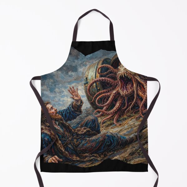 Item preview, No Escape - Lovecraftian Creature Oil Painting Print designed and sold by DunnDunnDunnDunn.