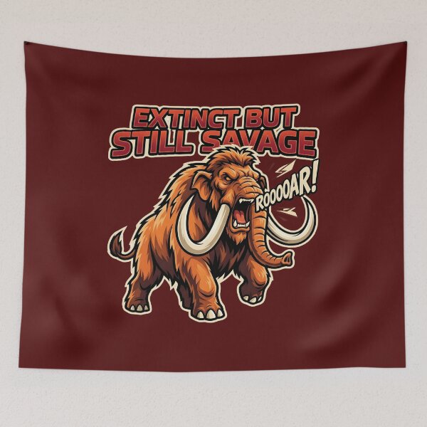 Item preview, Woolly Mammoth - Extinct But Still Savage Roaring Aggressive designed and sold by WowDezign.