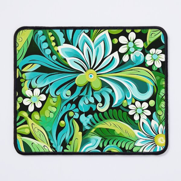 Item preview, Tropical Floral Pattern – Teal Green Botanical Boho Jungle Design designed and sold by CraftedHome.