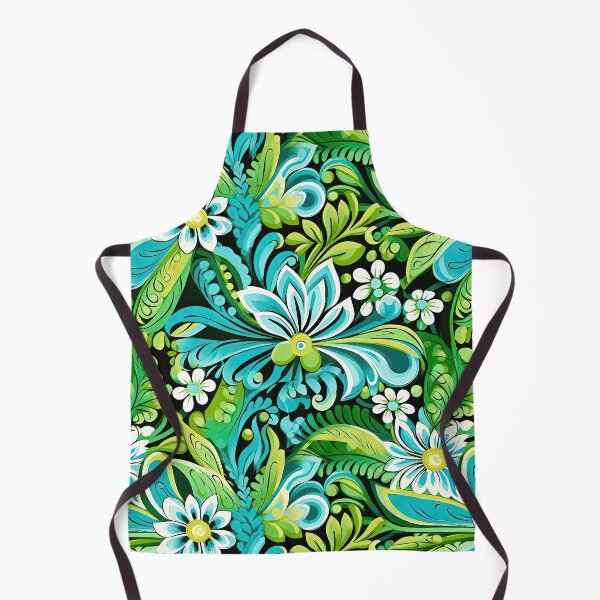 Item preview, Tropical Floral Pattern – Teal Green Botanical Boho Jungle Design designed and sold by CraftedHome.