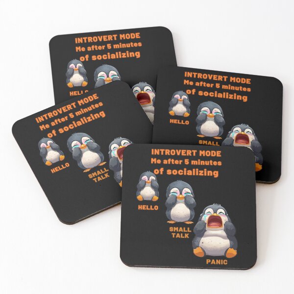 Item preview, Cute Introverted Penguin Reactions. designed and sold by Szpaku desart .