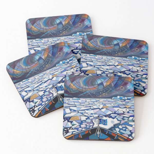 Item preview, Abstract Arctic Ice Landscape Geometric Ocean Polar Sky Modern Art designed and sold by Meteor Destroyer.