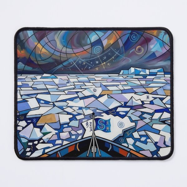 Item preview, Abstract Arctic Ice Landscape Geometric Ocean Polar Sky Modern Art designed and sold by Meteor Destroyer.
