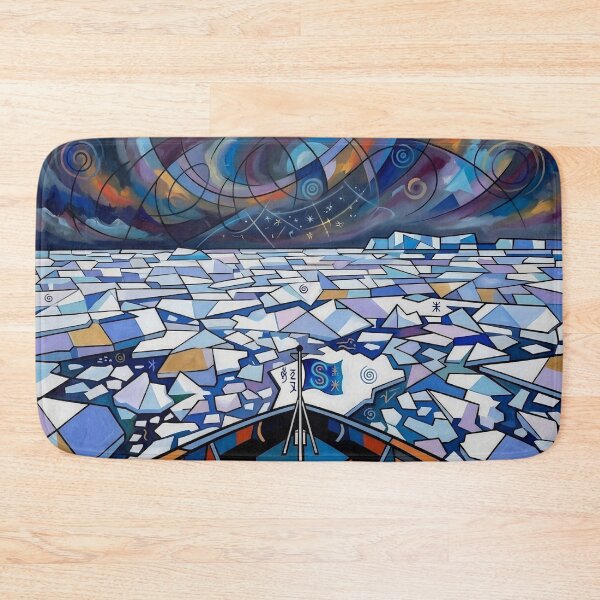 Item preview, Abstract Arctic Ice Landscape Geometric Ocean Polar Sky Modern Art designed and sold by Meteor Destroyer.