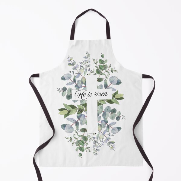 Item preview, He Is Risen Eucalyptus Floral Cross Easter designed and sold by MSDesignHaus.