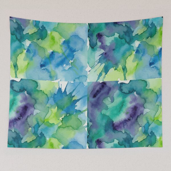 Item preview, Cool Watercolor Blues & Greens designed and sold by RidaSalArt.