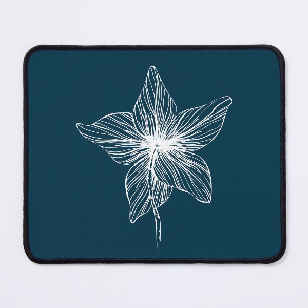 Item preview, Floral Line Drawing Minimalist aesthetic Natural Design Midnight Blue designed and sold by SWSandraWechner.